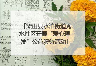梁山县水泊街道秀水社区开展“爱心理发”公益服务活动