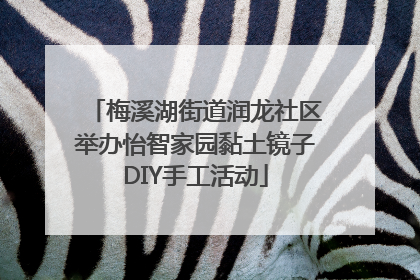 梅溪湖街道润龙社区举办怡智家园黏土镜子DIY手工活动