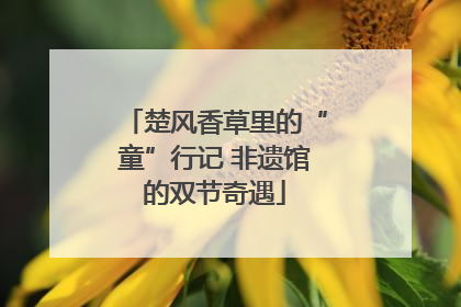 楚风香草里的“童”行记 非遗馆的双节奇遇