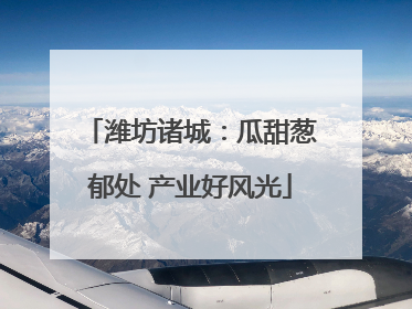 潍坊诸城：瓜甜葱郁处 产业好风光