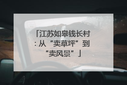 江苏如皋钱长村：从“卖草坪”到“卖风景”
