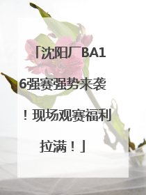 沈阳厂BA16强赛强势来袭！现场观赛福利拉满！