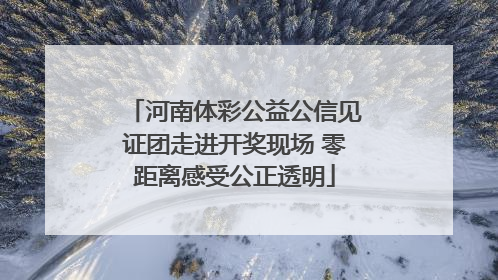 河南体彩公益公信见证团走进开奖现场 零距离感受公正透明