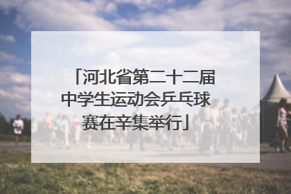 河北省第二十二届中学生运动会乒乓球赛在辛集举行
