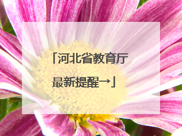 河北省教育厅最新提醒→