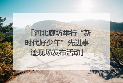 河北廊坊举行“新时代好少年”先进事迹现场发布活动