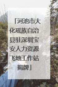 河池市大化瑶族自治县驻深圳宝安人力资源飞地工作站揭牌