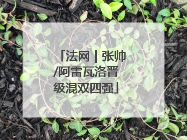 法网｜张帅/阿雷瓦洛晋级混双四强