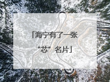 海宁有了一张“芯”名片