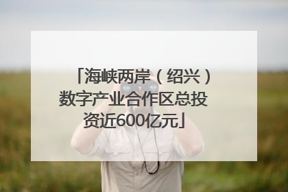 海峡两岸（绍兴）数字产业合作区总投资近600亿元