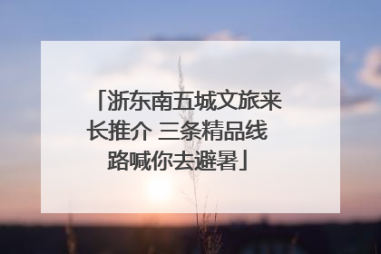 浙东南五城文旅来长推介 三条精品线路喊你去避暑