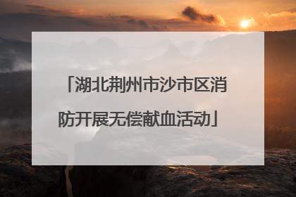 湖北荆州市沙市区消防开展无偿献血活动