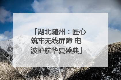 湖北随州：匠心筑牢无线屏障 电波护航华夏盛典