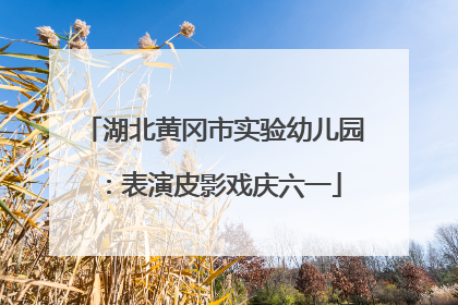 湖北黄冈市实验幼儿园：表演皮影戏庆六一