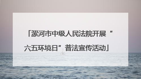 漯河市中级人民法院开展“六五环境日”普法宣传活动