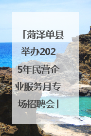 菏泽单县举办2025年民营企业服务月专场招聘会
