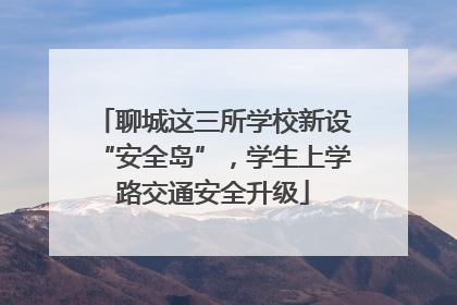 聊城这三所学校新设“安全岛”，学生上学路交通安全升级