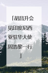 胡昌升会见印度尼西亚驻华大使周浩黎一行