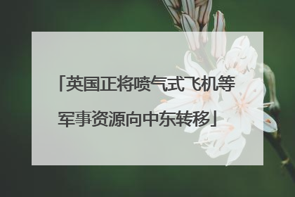 英国正将喷气式飞机等军事资源向中东转移