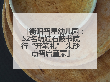 衡阳智星幼儿园：52名萌娃石鼓书院行“开笔礼” 朱砂点智启童蒙