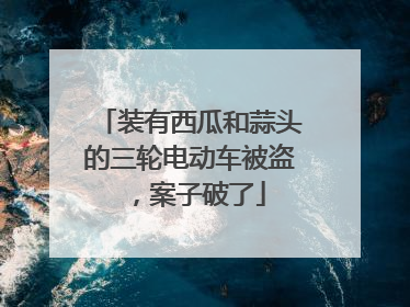 装有西瓜和蒜头的三轮电动车被盗，案子破了