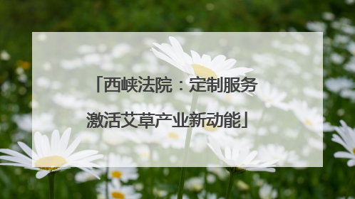 西峡法院：定制服务激活艾草产业新动能