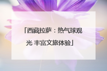 西藏拉萨：热气球观光 丰富文旅体验