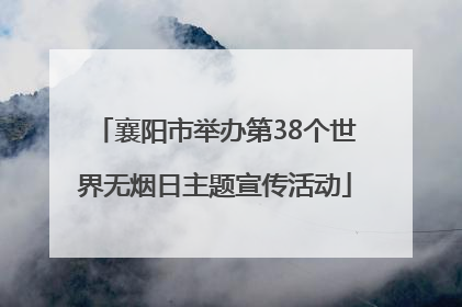襄阳市举办第38个世界无烟日主题宣传活动