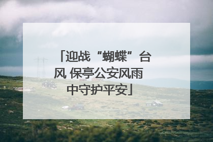 迎战“蝴蝶”台风 保亭公安风雨中守护平安