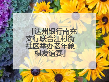 达州银行南充支行联合江村街社区举办老年象棋友谊赛