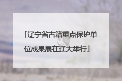 辽宁省古籍重点保护单位成果展在辽大举行