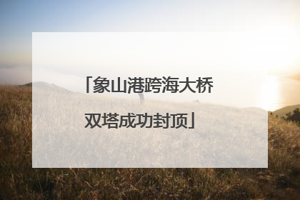 象山港跨海大桥双塔成功封顶