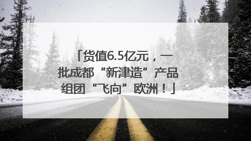 货值6.5亿元，一批成都“新津造”产品组团“飞向”欧洲！