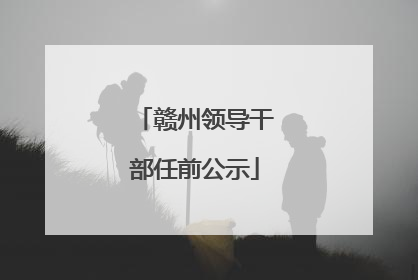 赣州领导干部任前公示