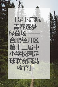 足下启航 青春逐梦绿茵场——合肥经开区第十三届中小学校园足球联赛圆满收官