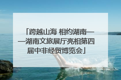 跨越山海 相约湖南——湖南文旅展厅亮相第四届中非经贸博览会
