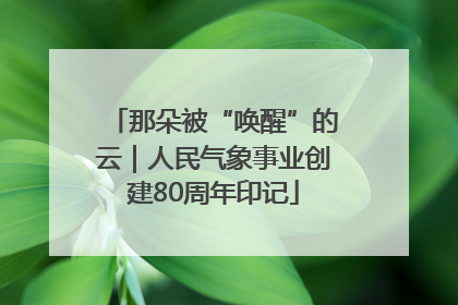 那朵被“唤醒”的云｜人民气象事业创建80周年印记