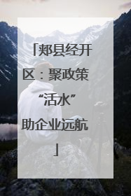 郏县经开区：聚政策“活水” 助企业远航