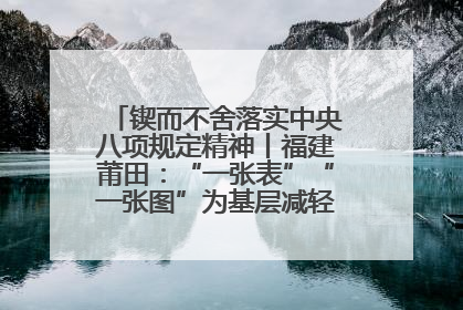 锲而不舍落实中央八项规定精神丨福建莆田：“一张表”“一张图”为基层减轻“数字负担”