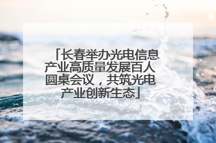 长春举办光电信息产业高质量发展百人圆桌会议，共筑光电产业创新生态
