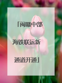 闽赣中部海铁联运新通道开通