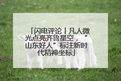 闪电评论丨凡人微光点亮齐鲁星空，“山东好人”标注新时代精神坐标