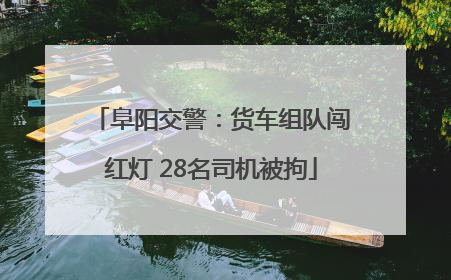 阜阳交警：货车组队闯红灯 28名司机被拘