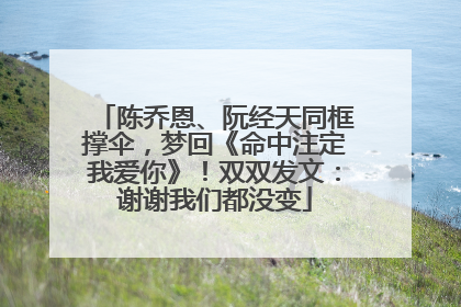 陈乔恩、阮经天同框撑伞，梦回《命中注定我爱你》！双双发文：谢谢我们都没变