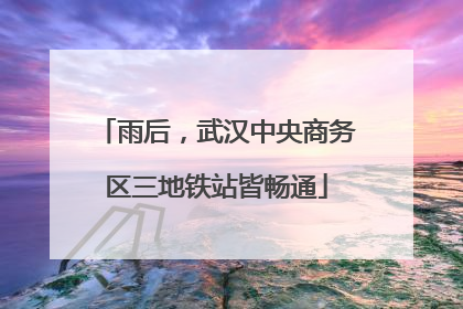 雨后，武汉中央商务区三地铁站皆畅通
