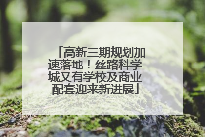 高新三期规划加速落地！丝路科学城又有学校及商业配套迎来新进展