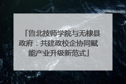 鲁北技师学院与无棣县政府：共建政校企协同赋能产业升级新范式