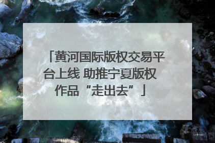 黄河国际版权交易平台上线 助推宁夏版权作品“走出去”