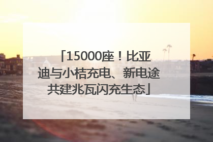15000座！比亚迪与小桔充电、新电途共建兆瓦闪充生态