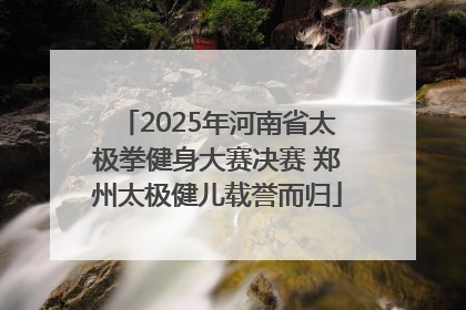 2025年河南省太极拳健身大赛决赛 郑州太极健儿载誉而归